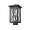 Z-Lite Brookside 1 Light Outdoor Post Mount Fixture, Black And Clear Seedy 583PHBS-BK - alternate 2